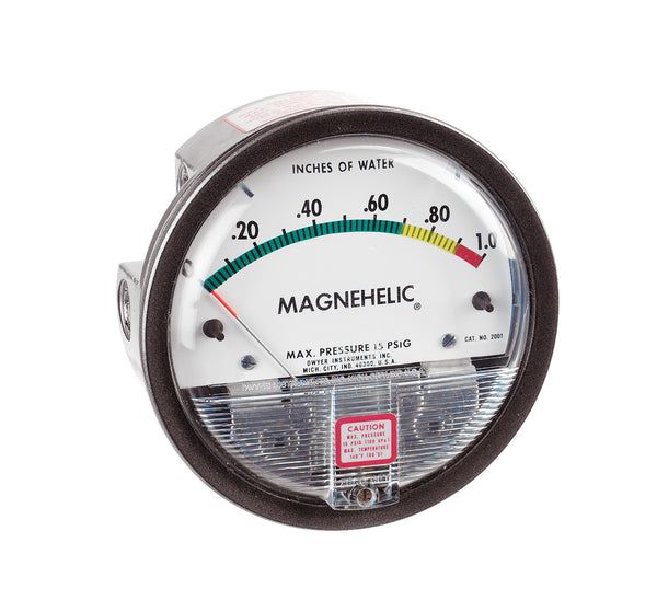 Magnehelic Gauge With Pre-Made Colour Overlay